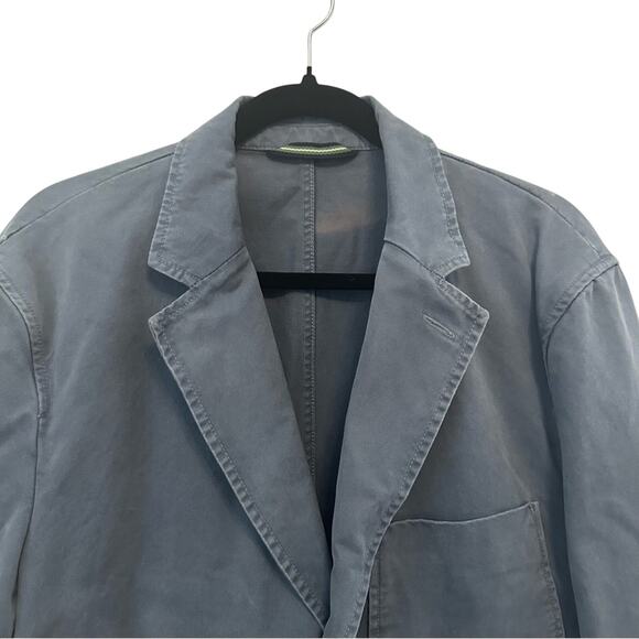 JCrew Men's Broken-In Blazer Blue Chambray Blue Large - Picture 2 of 7